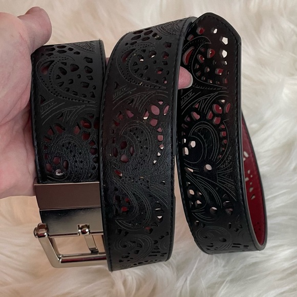 3/$25 Reversible Perforated Leather Belt - Picture 1 of 7